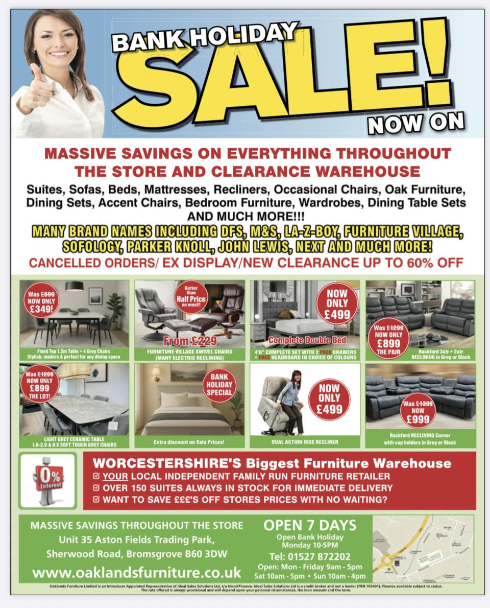 Oaklands Furniture Store Facebook ad: Oakland Furniture Direct