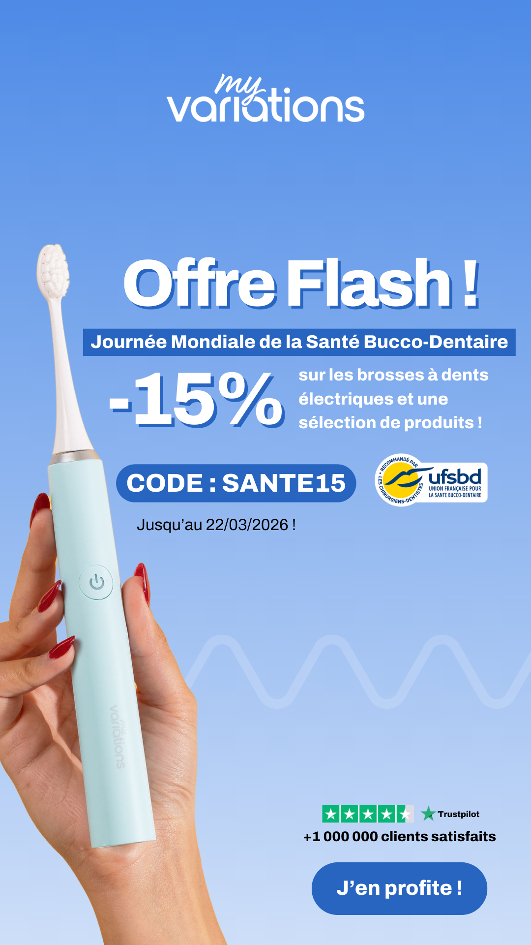 My Variations Facebook ad: -15% pendant 2 jours