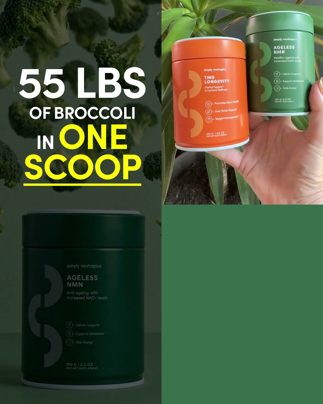 Simply Nootropics Facebook ad: The Smarter Way to Boost Your NAD+.
