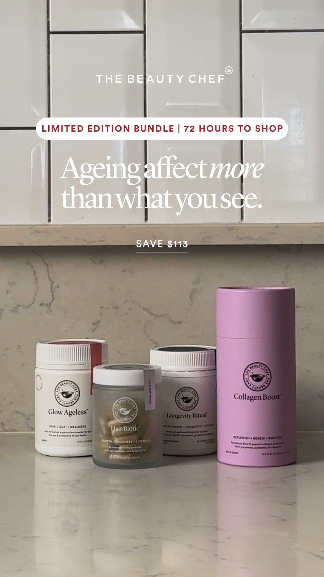 The Beauty Chef Facebook ad: Save $113 on The Advanced Beauty Kit