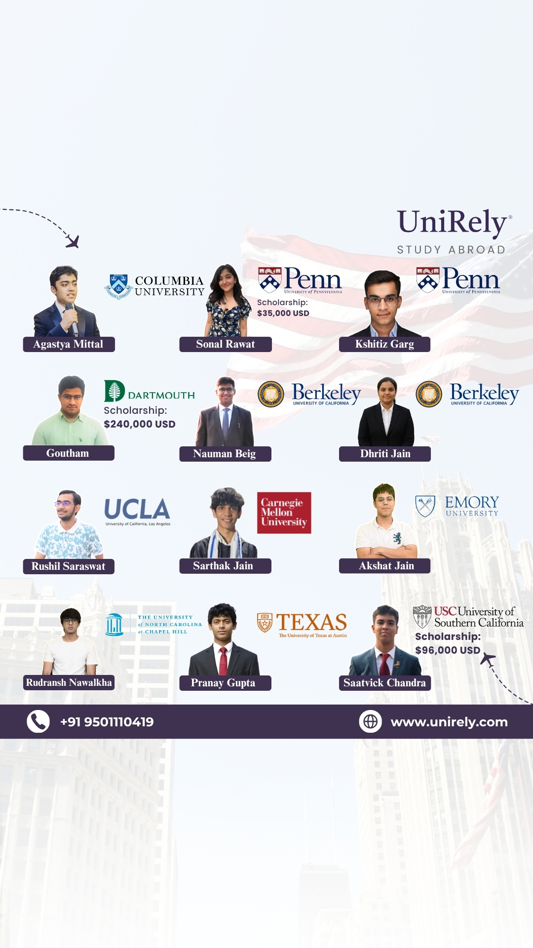 UniRely Study Abroad Facebook ad