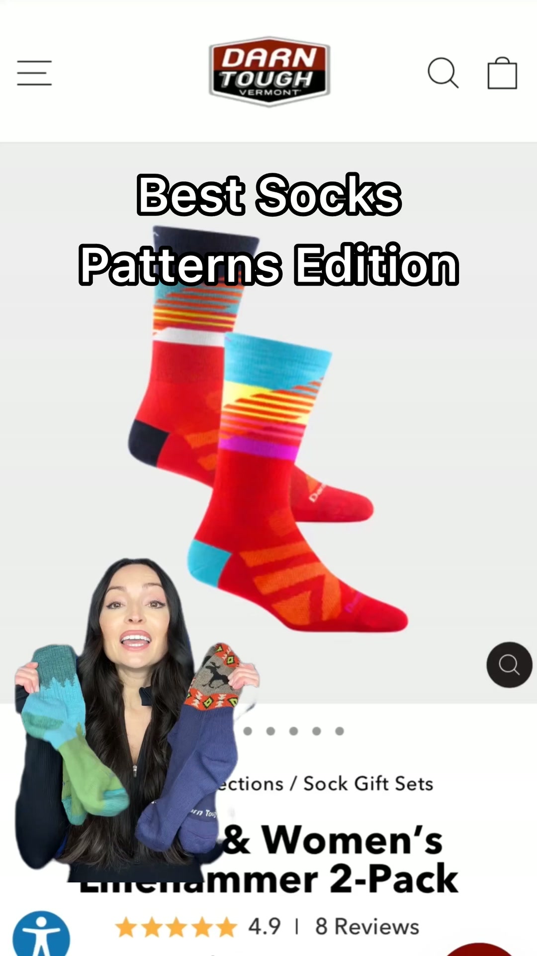 Darn Tough Vermont Socks Facebook ad: The #1 Hiking Sock in the US.
