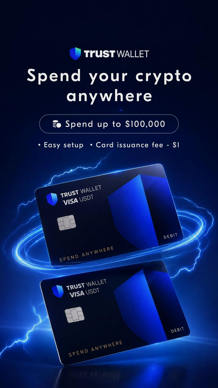 Trust wallet+ Facebook ad: Crypto Cards