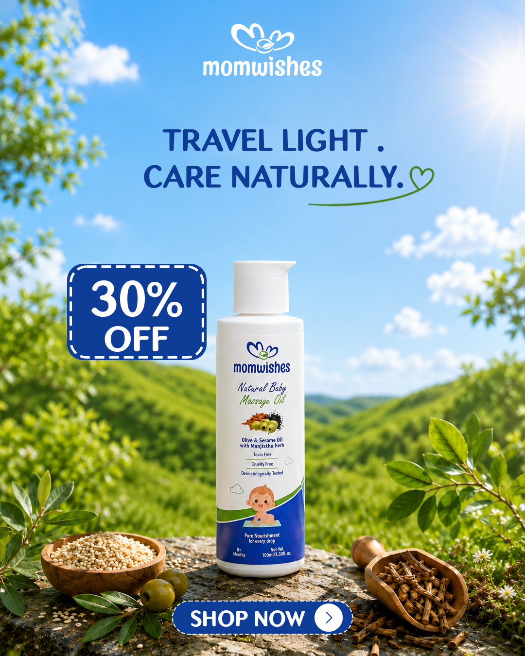 MomWishes Facebook ad: Get 30% OFF combo