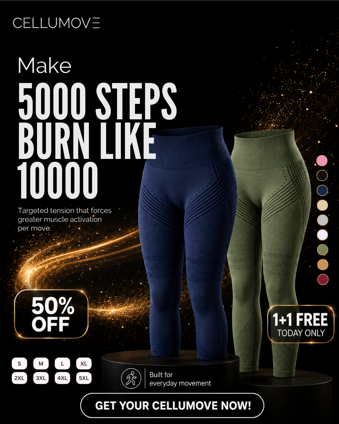 Cellumove Fitwear Facebook ad: Support Your Weight-Loss Journey in Style!