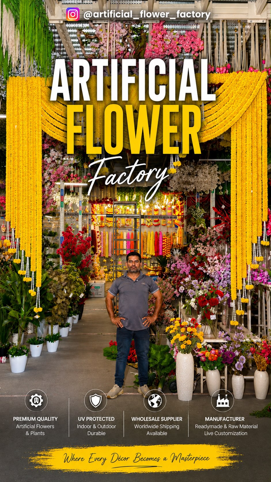 Aritificial Flower Factory Facebook ad: Artificial Flower Factory
