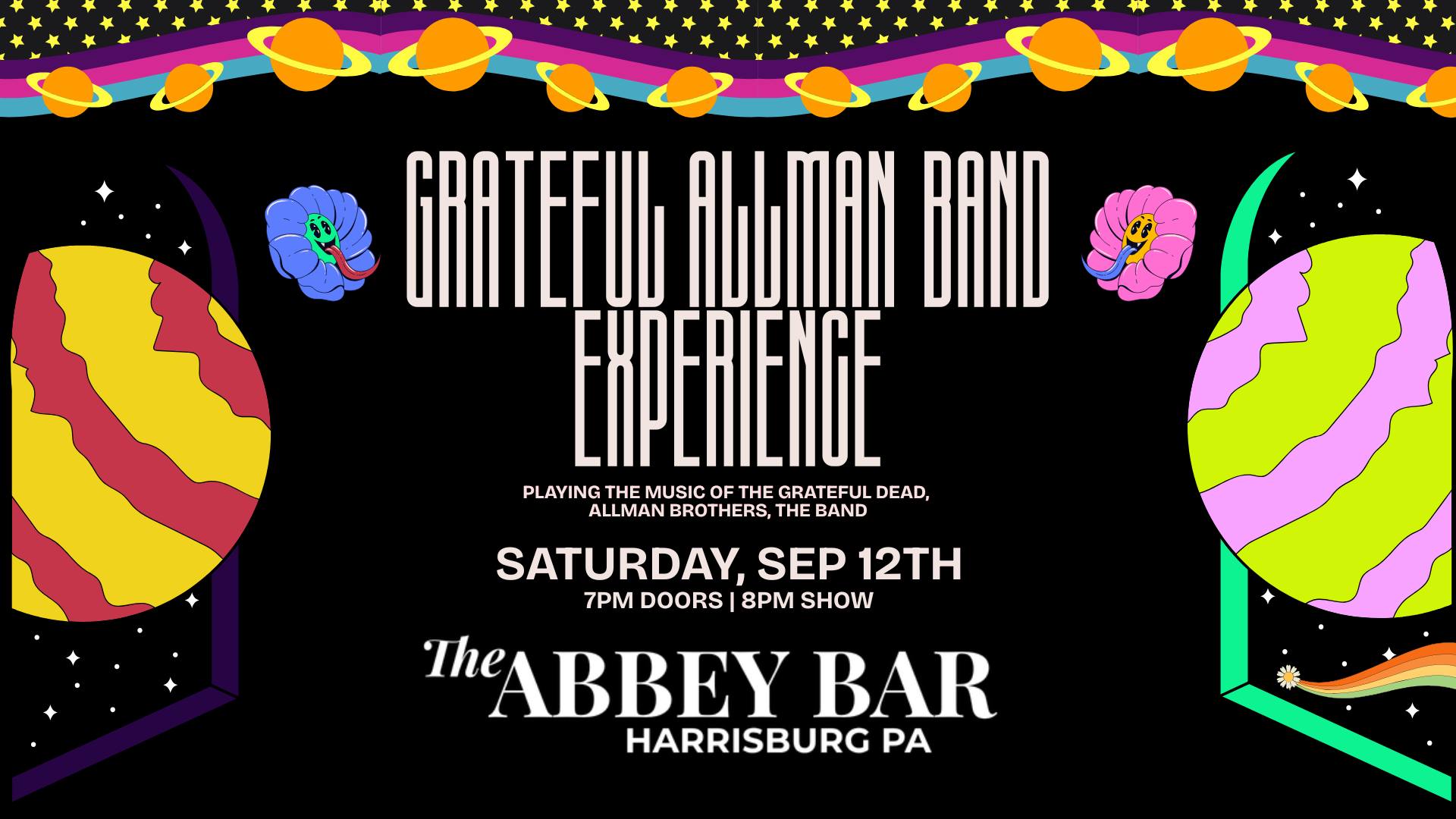 The Grateful Allman Band Experience Facebook ad: Grateful Allman Band Experience | The Abbey Bar |…
