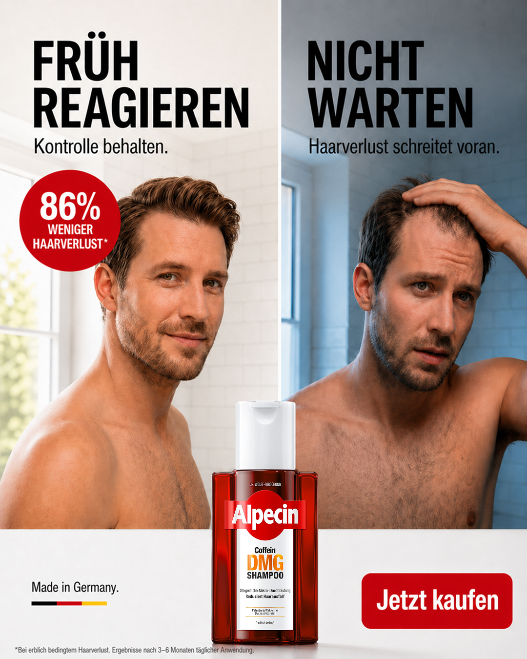 Alpecin Facebook ad: Alpecin Coffein + DMG