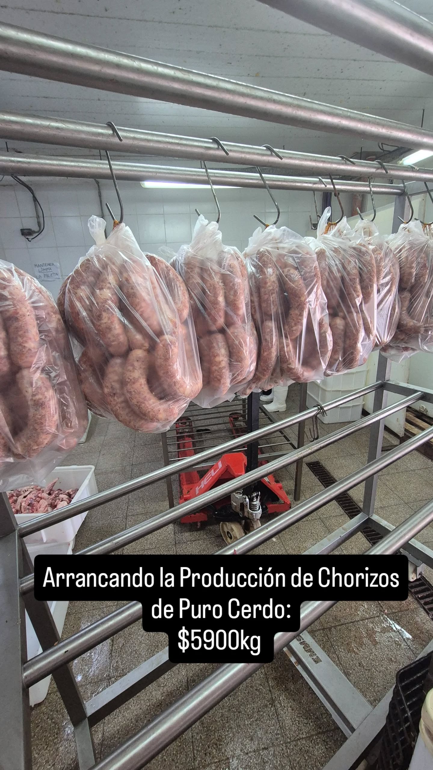 Frigorífico Luciani Facebook ad: Arrancando la Producción de Chorizos de Puro Cerdo