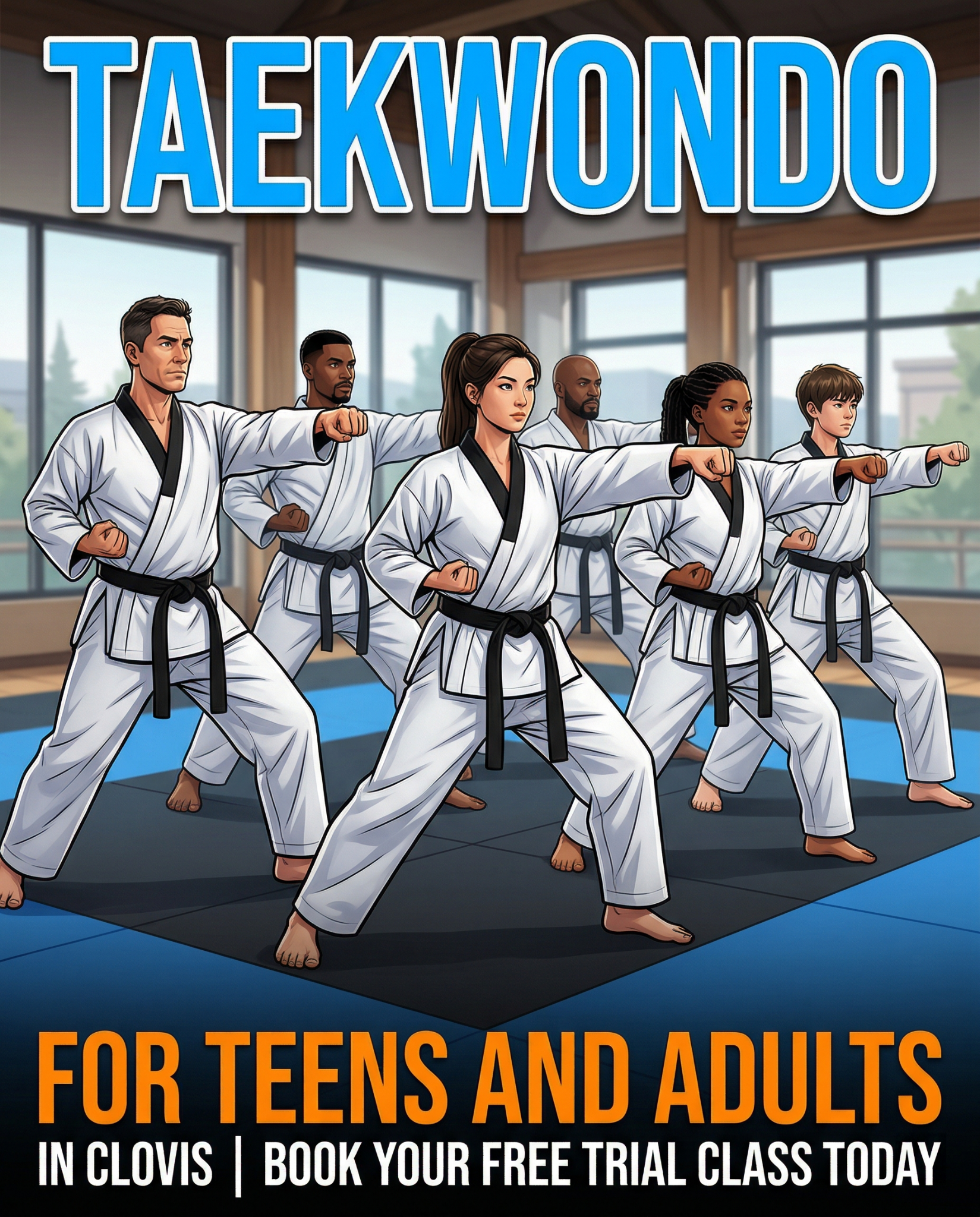 TKE Martial Arts Facebook ad: Free Martial Arts Class in Clovis