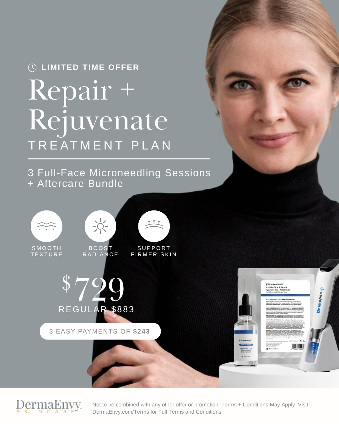 DermaEnvy Skincare Facebook ad from Jun 3, 2026