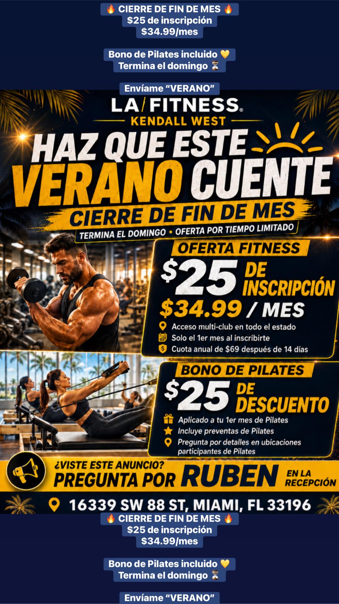 LAFitnessMiami Facebook ad