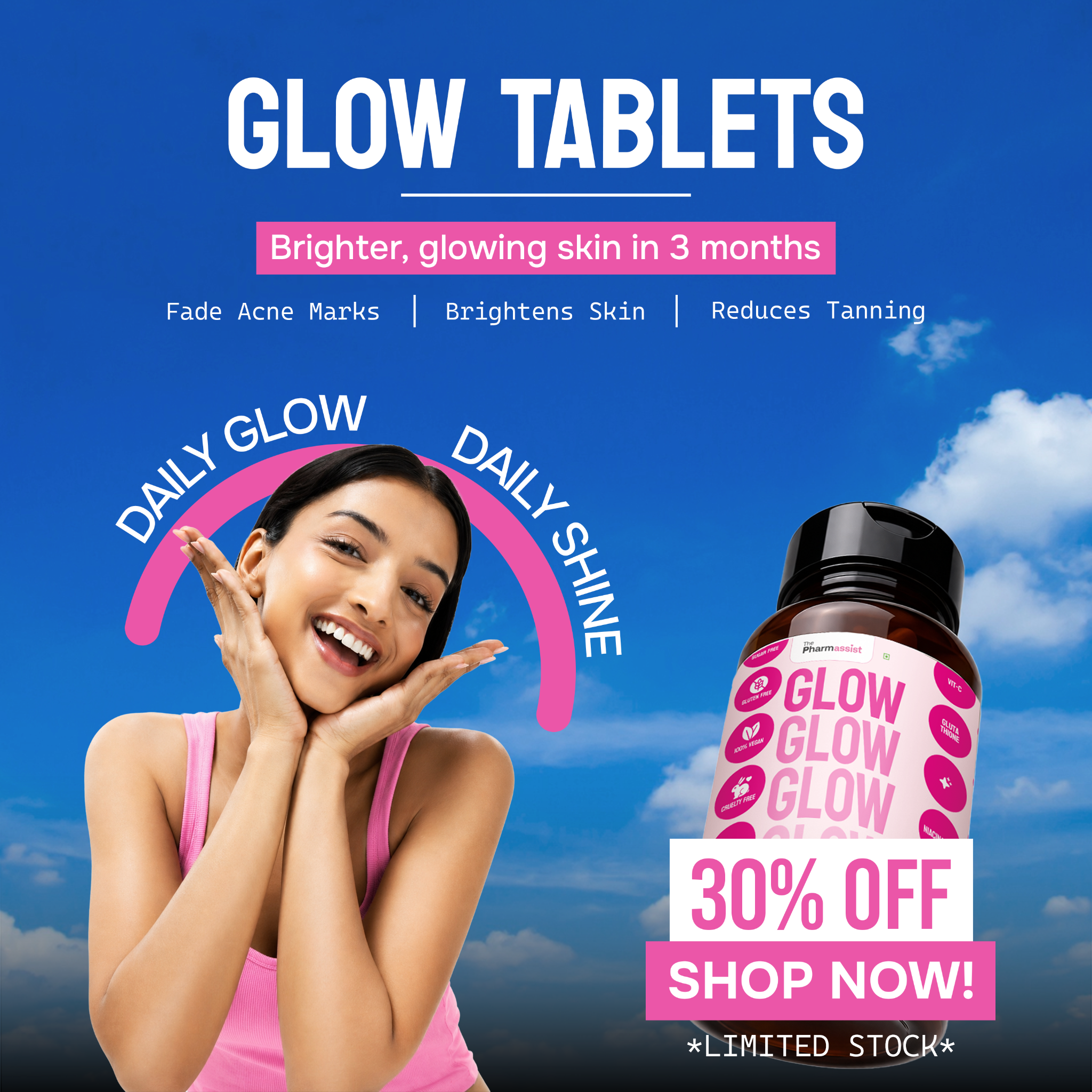 The Pharmassist Facebook ad: Brighten & Hydrate Skin Naturally