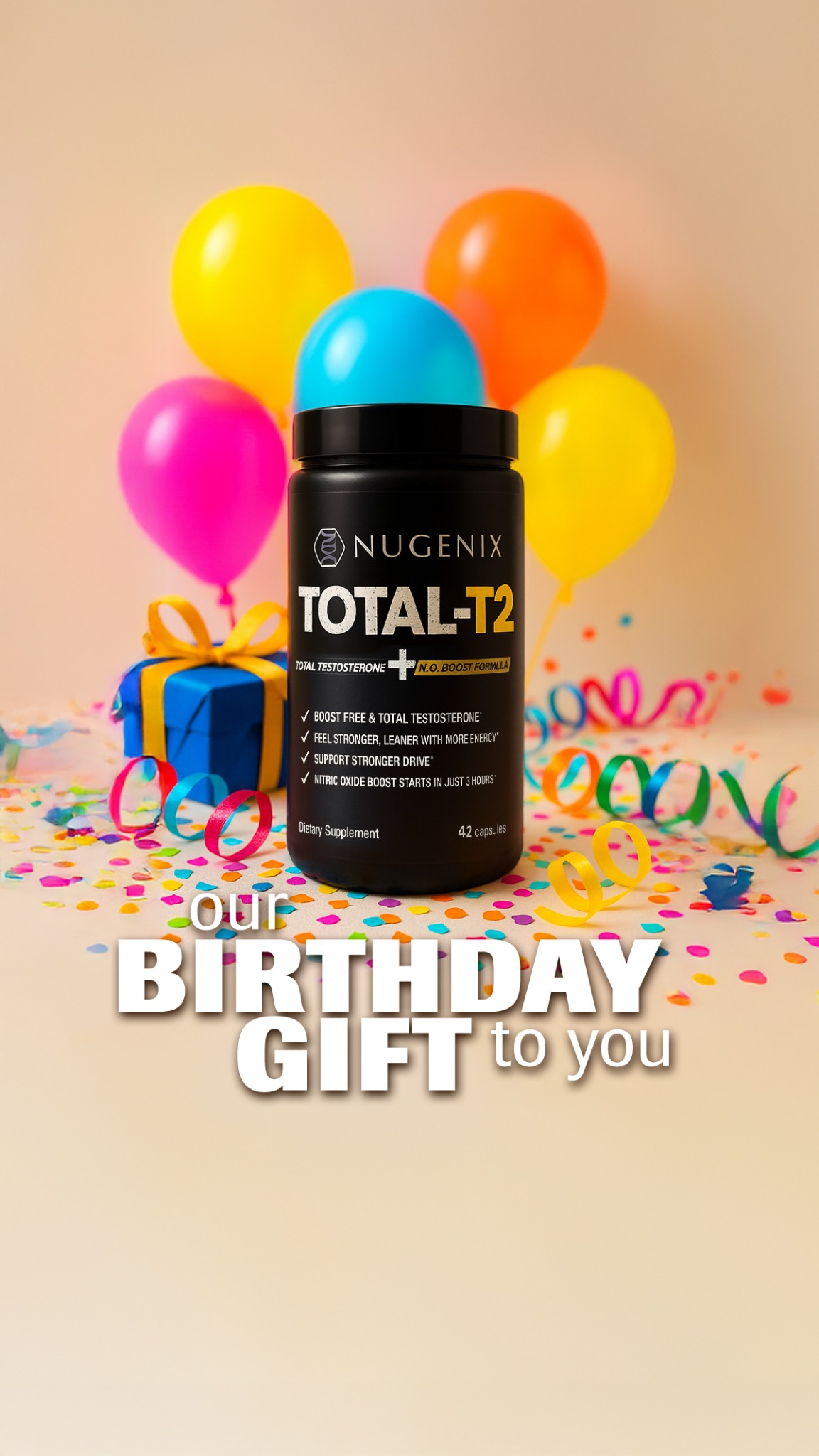 Nugenix Total-T 2 Facebook ad from Mar 11, 2026
