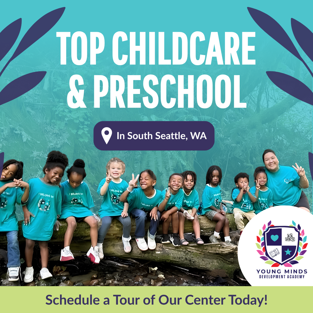 Young Minds Development Academy Facebook ad: A PRESCHOOL BUILT AROUND YOUR CHILD IN SOUTH SEATTLE