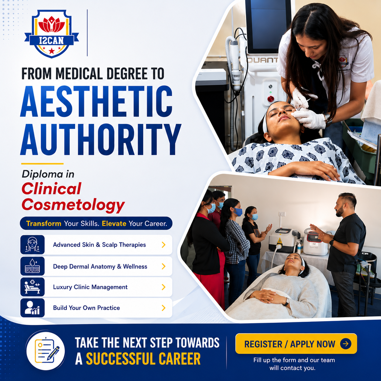 IICAN For Doctors Facebook ad: Become An Aesthetic Expert