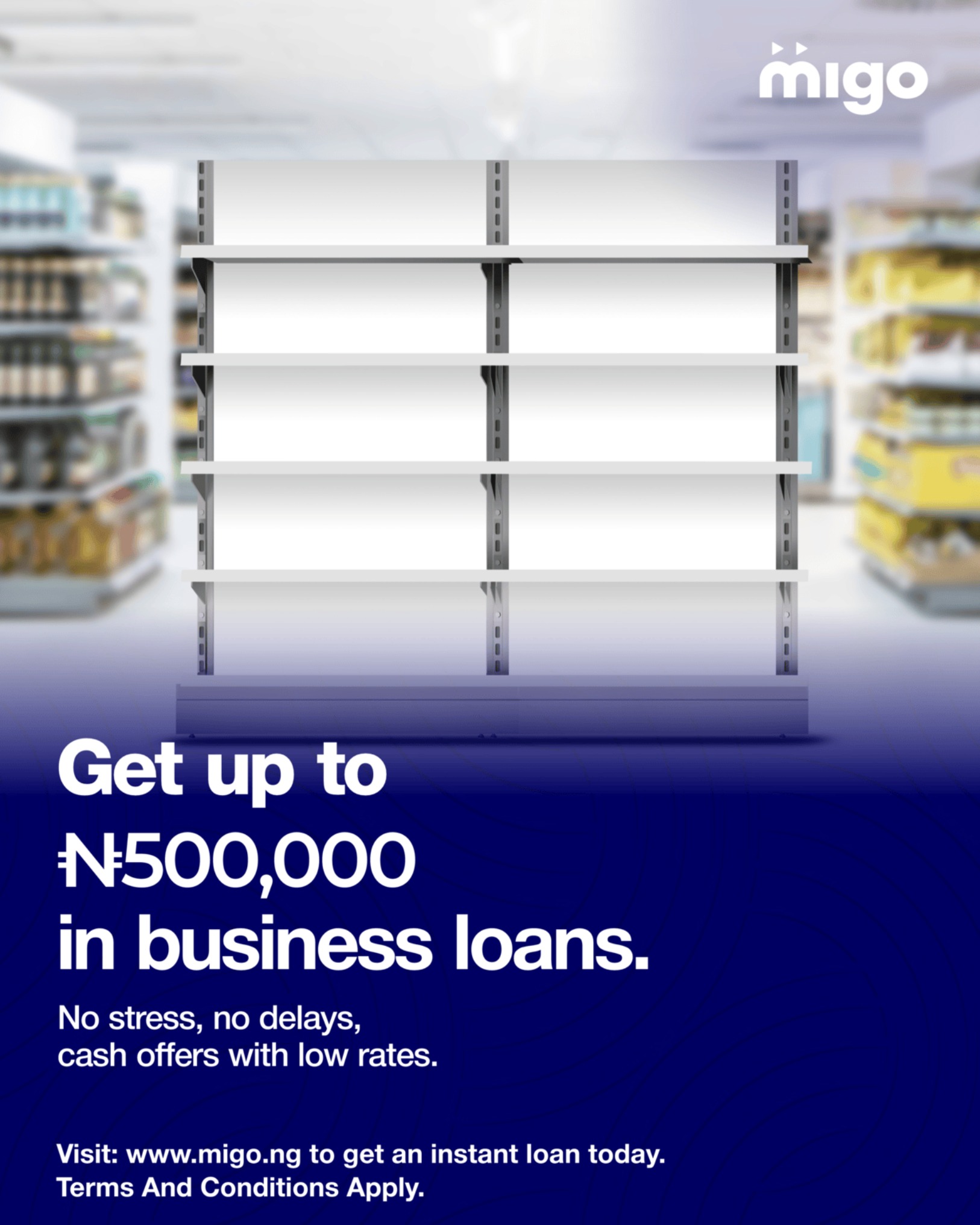 Migo Facebook ad: Your Loan is Waiting, Get Funded Today!