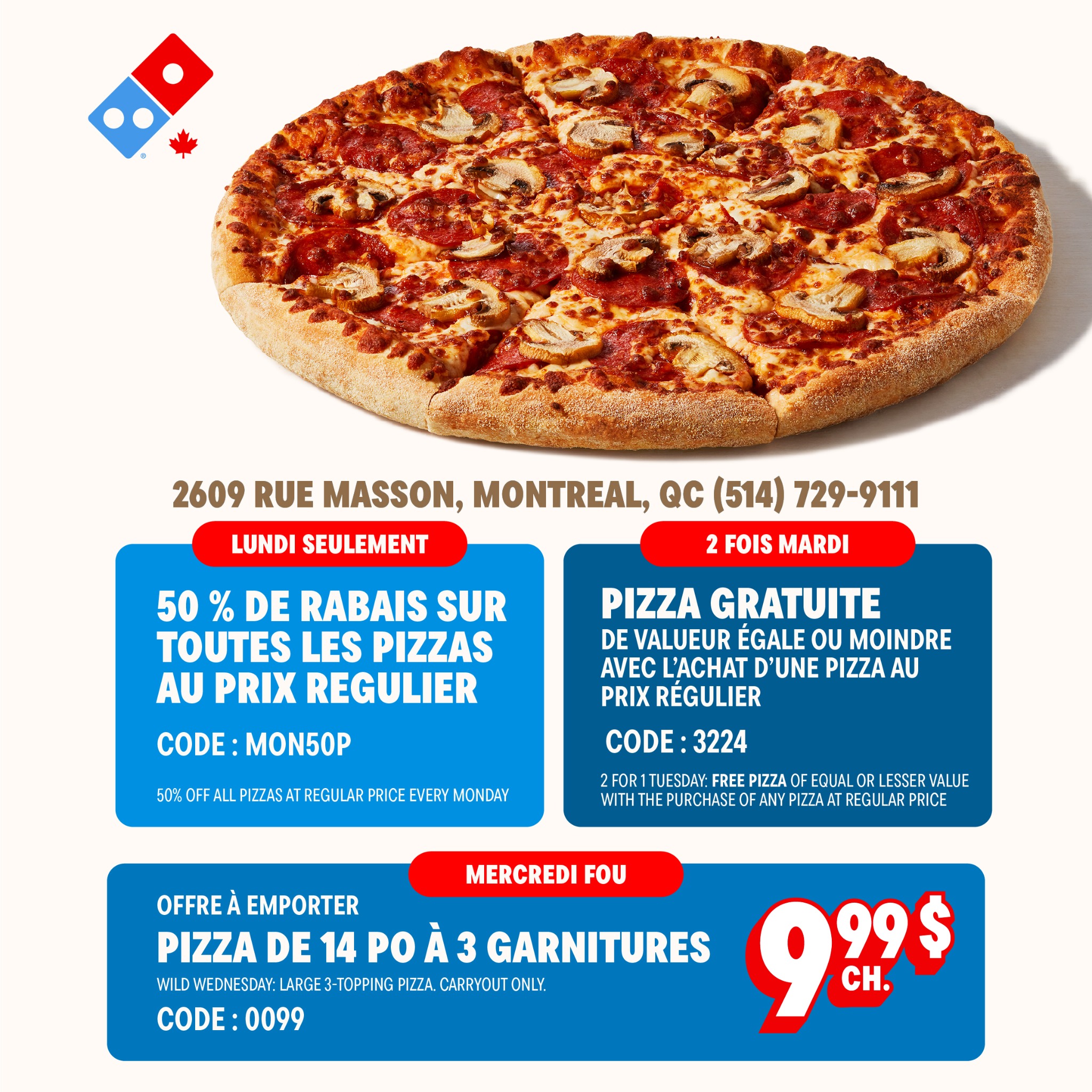 Domino's Pizza Facebook ad: Envie de pizza?!