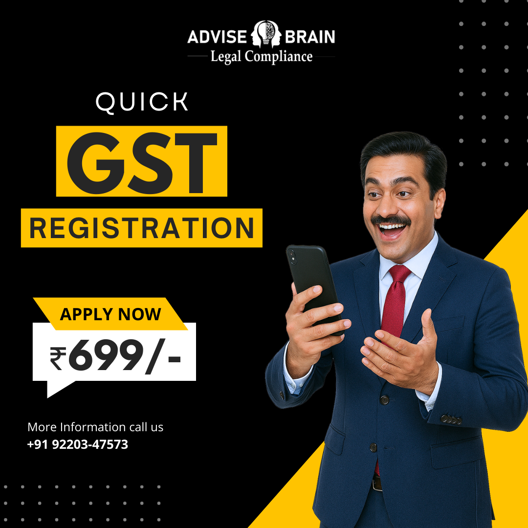 Advise Brain Pvt. Ltd. Facebook ad: GST Registration Online at ₹699 Only