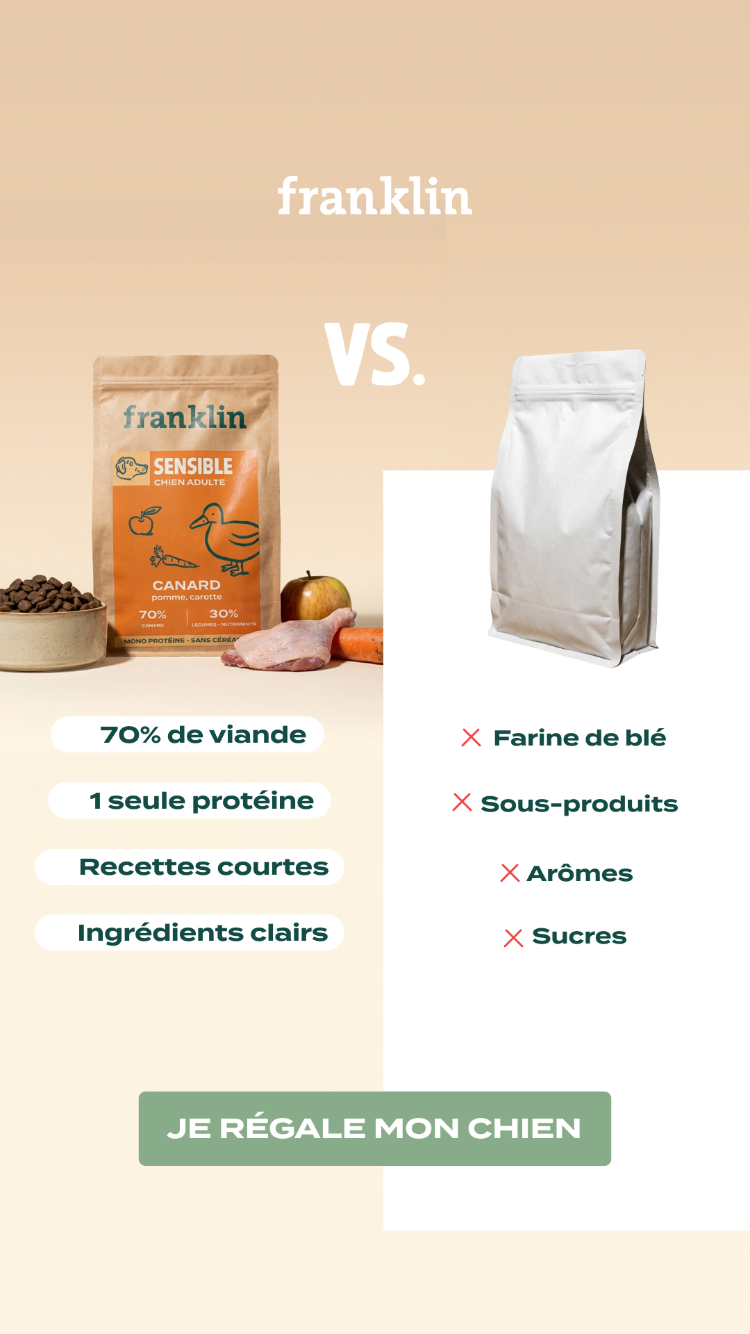 Franklin Pet Food Facebook ad