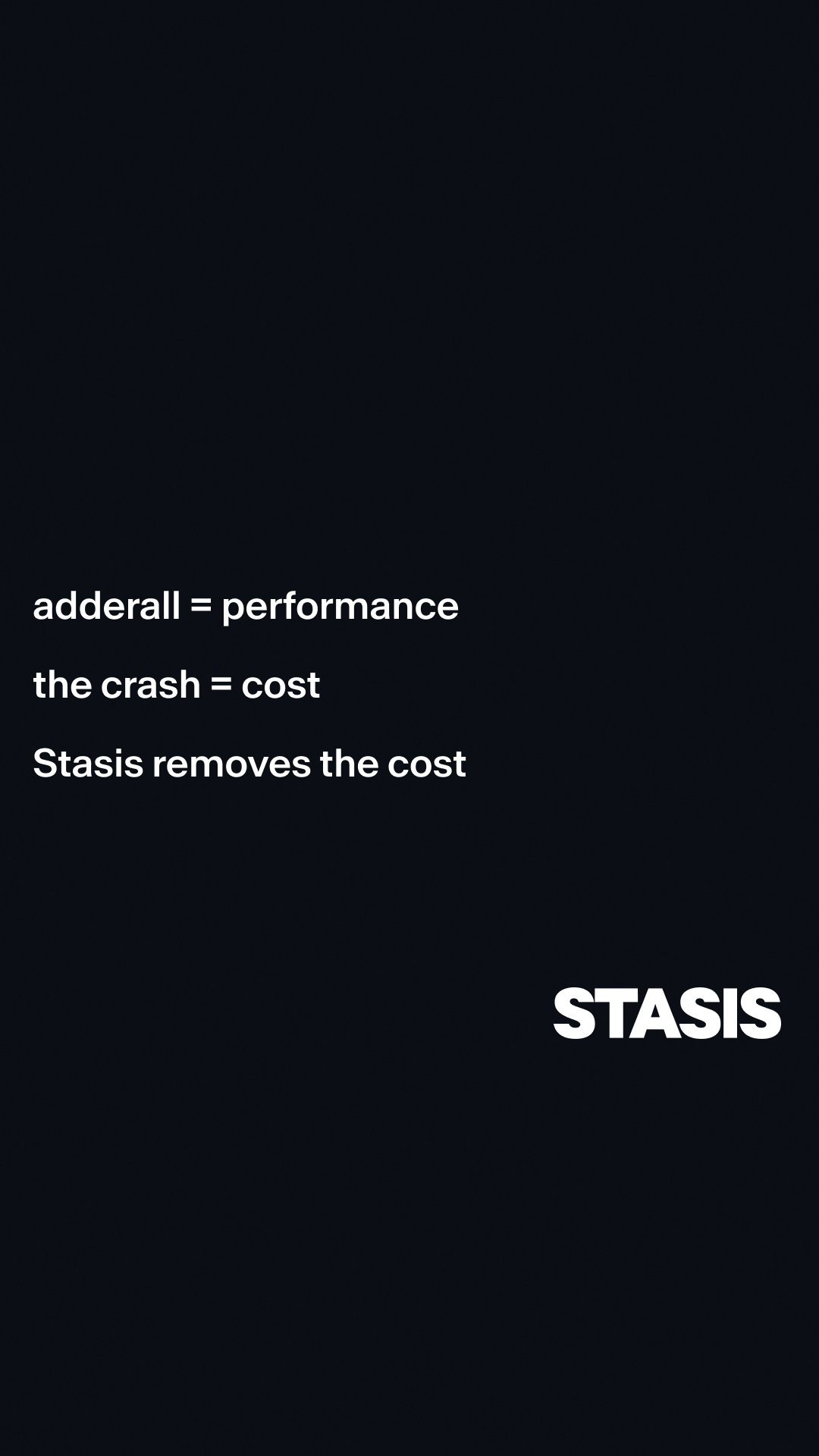 Stasis Facebook ad