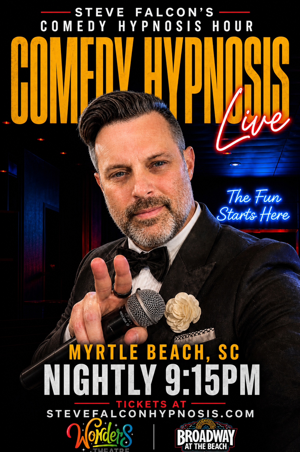 Steve Falcon's Comedy Hypnosis Hour Facebook ad