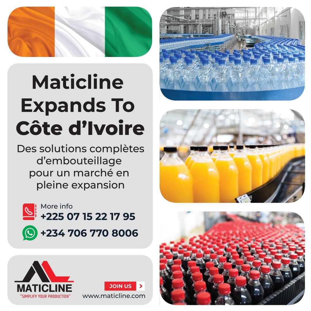 Maticline Industries Cote D'voire Facebook ad: Maticline s’implante en Côte d’Ivoire avec des solutions…