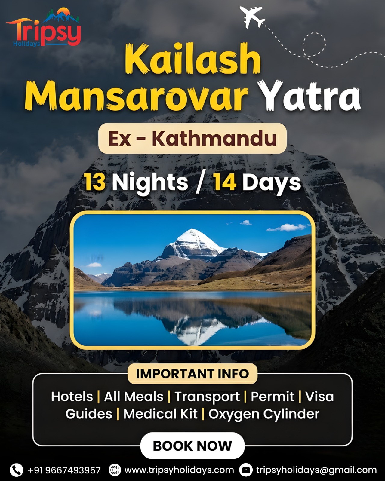 Tripsy Holidays Facebook ad: Book Kailash Yatra with Tripsy