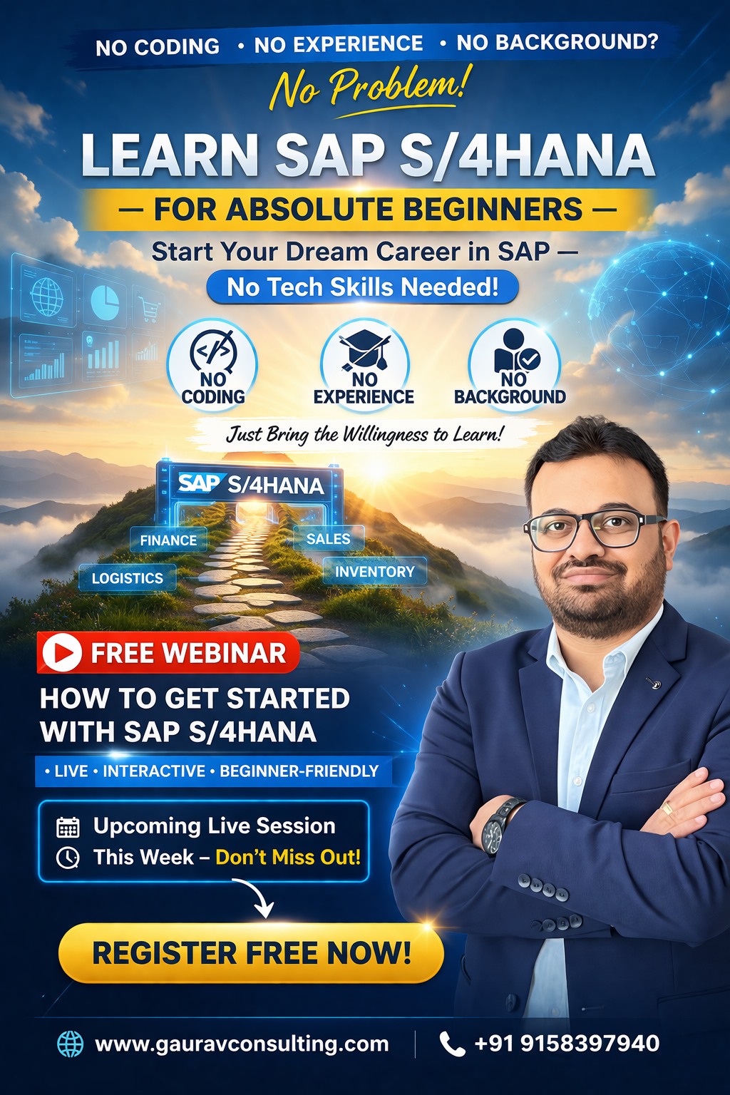 Gaurav Learning Solutions Facebook ad: How Start with SAP S4HANA