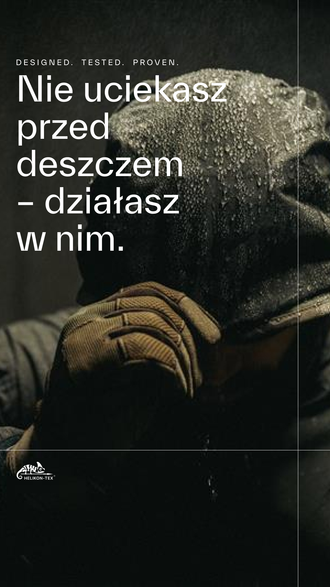 Helikon-Tex Facebook ad: Przygotowany na deszcz