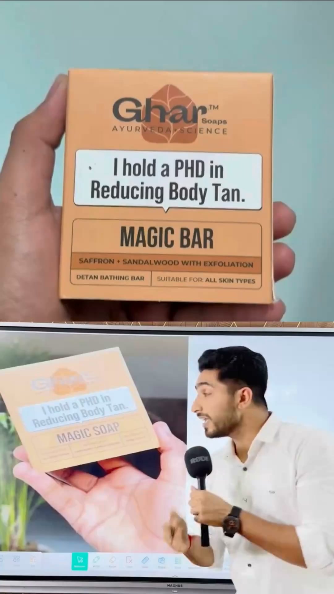 The Ghar Soaps Facebook ad: Bright Skin Starts Here