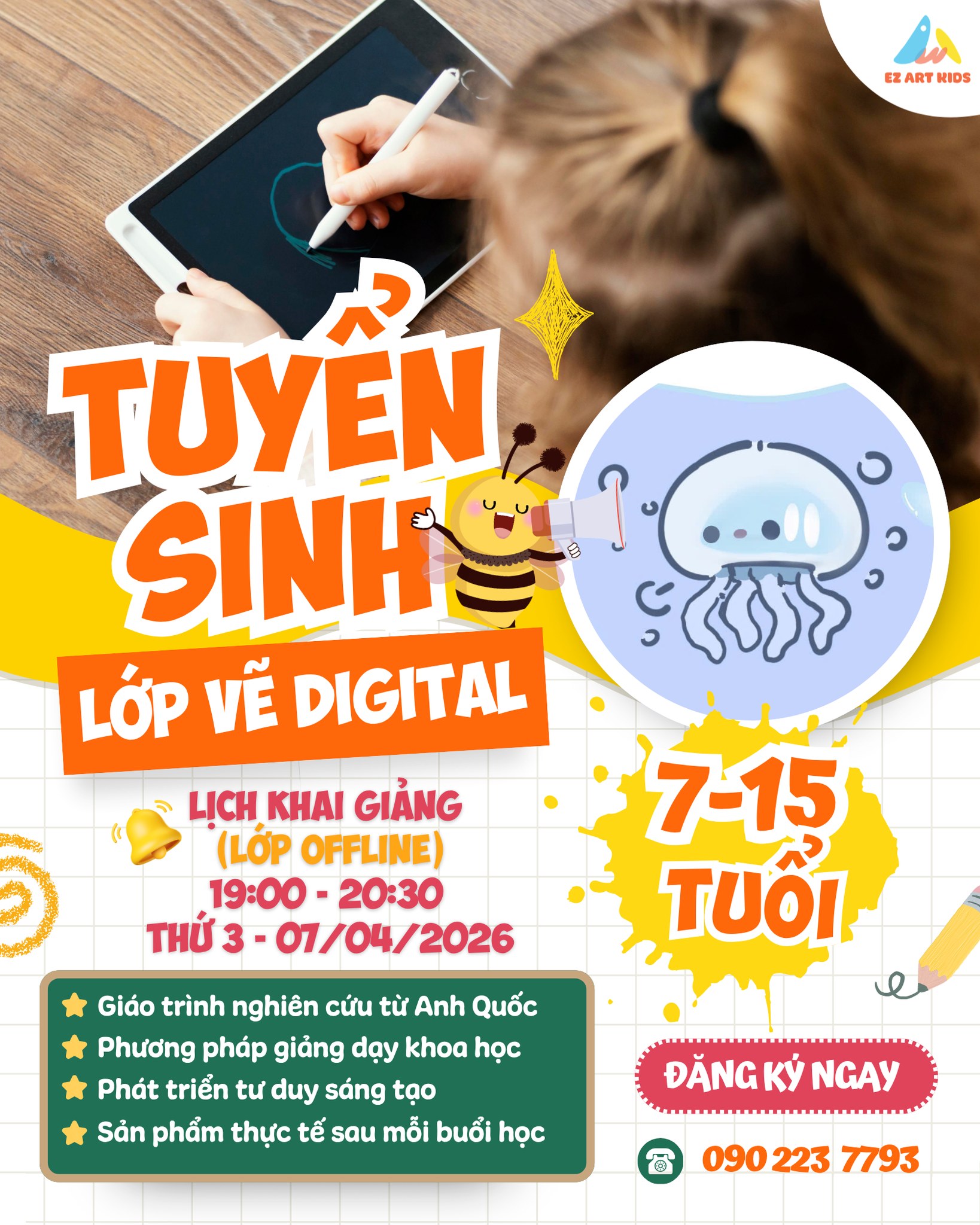 Ez Art Kids Facebook ad: KHỞI ĐỘNG MÙA HÈ SÁNG TẠO CÙNG LỚP…