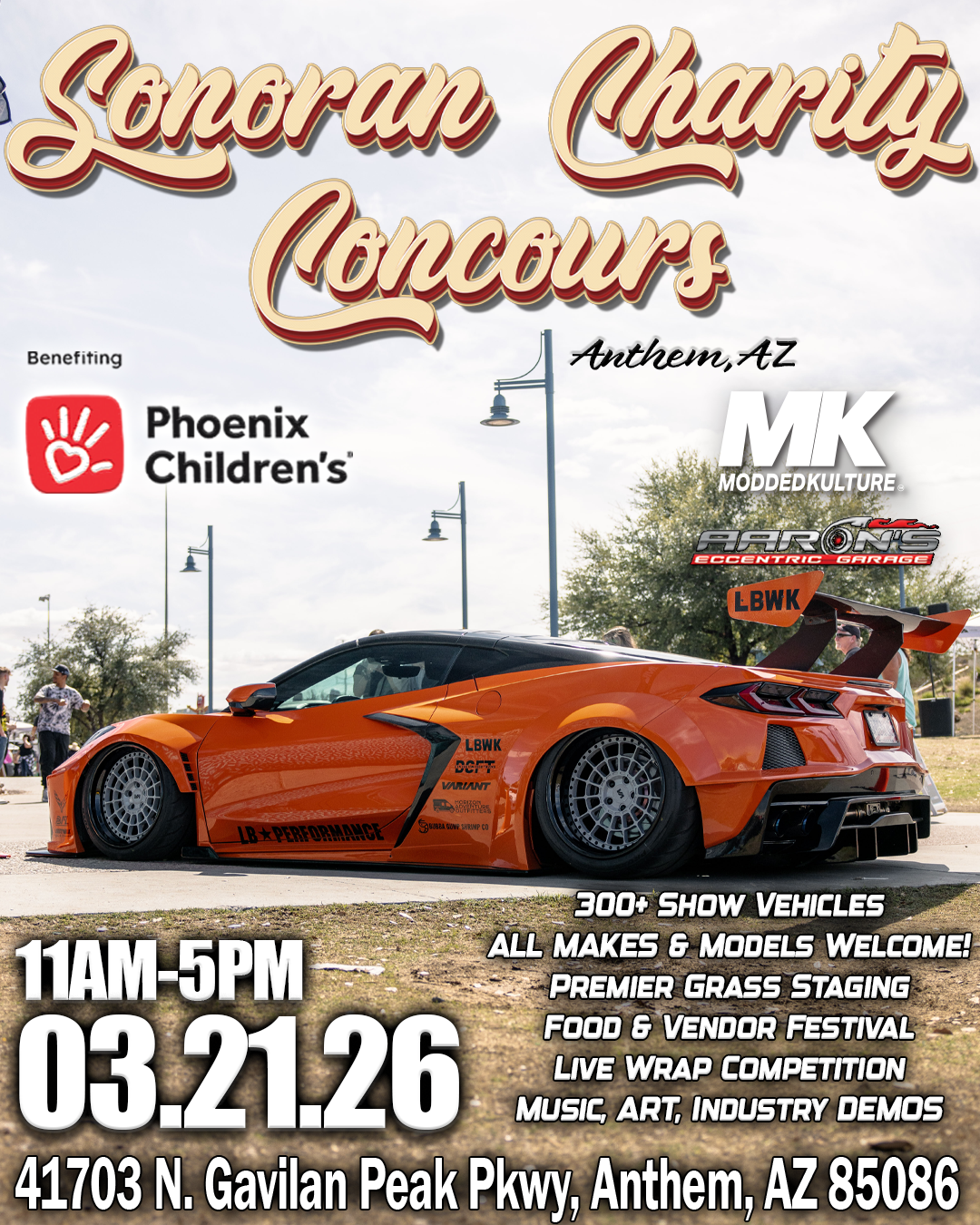 Modded Kulture Facebook ad: SONORAN CHARITY CONCOURS - Anthem, AZ