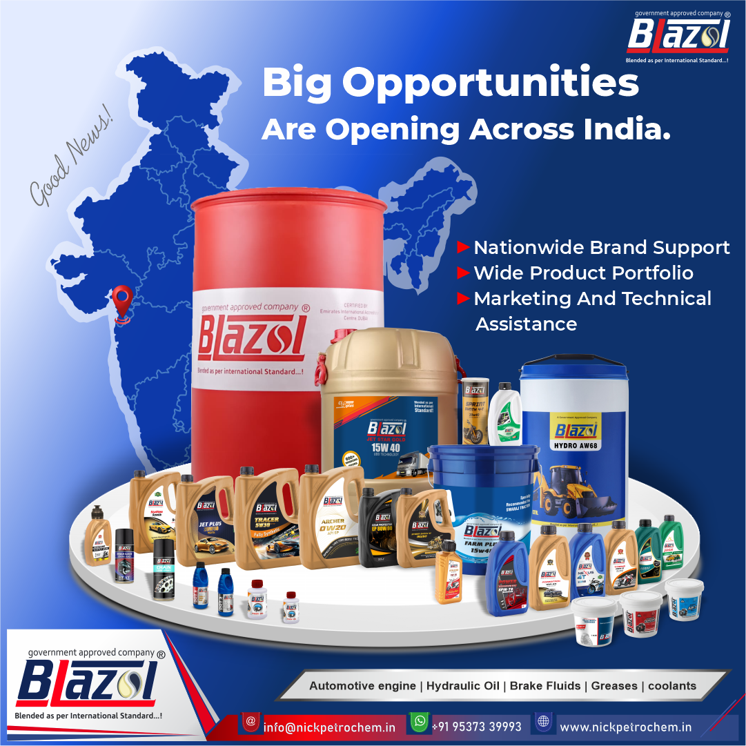 Blazol Lubricants Facebook ad: Big Opportunities Are Opening Across India!