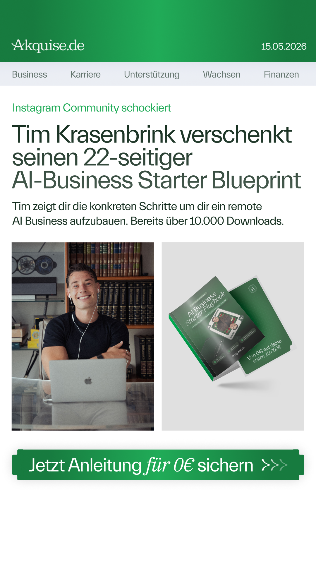 Tim Krasenbrink Facebook ad