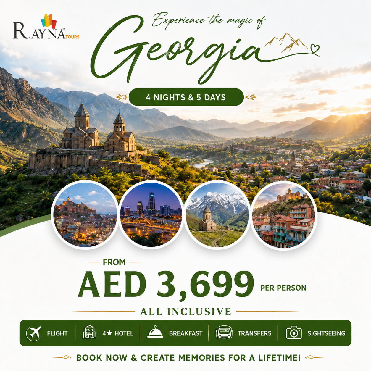 Rayna Tours Facebook ad: Chat with us