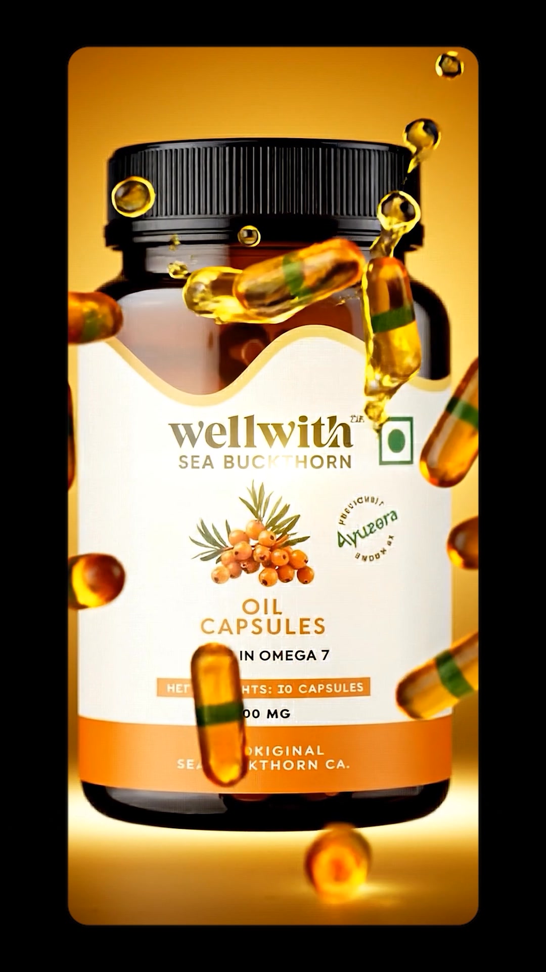 Ayuzera Facebook ad: Complete Omega 3, 6, 7 & 9 Support in One Capsule