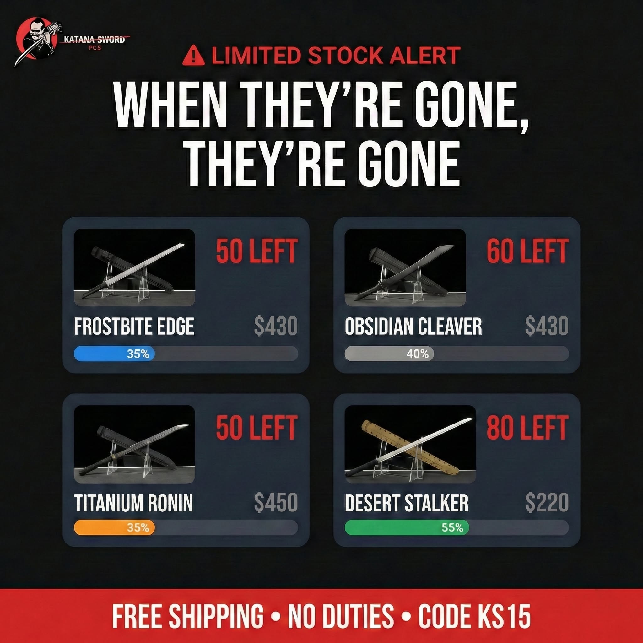 Katana SwordCom Facebook ad