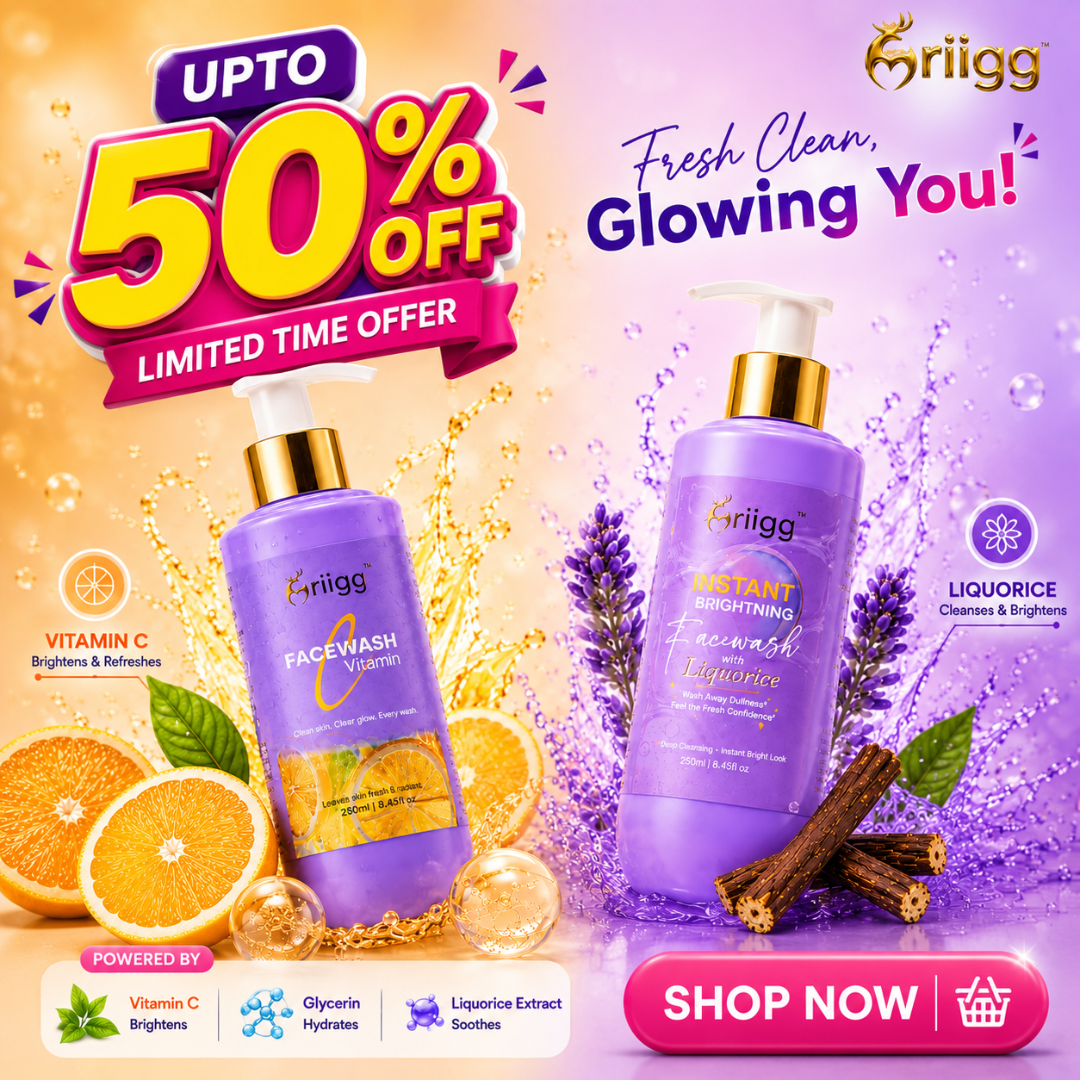 Mriigg Facebook ad: Up to 50% OFF on Mriigg Facewash
