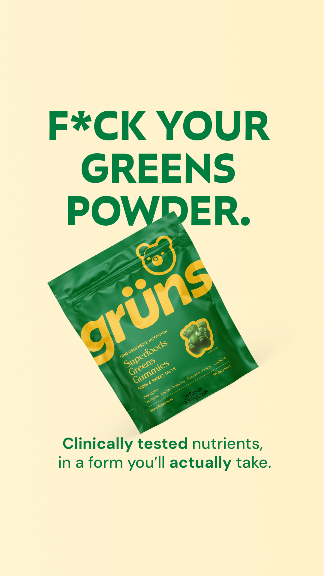Grüns Facebook ad