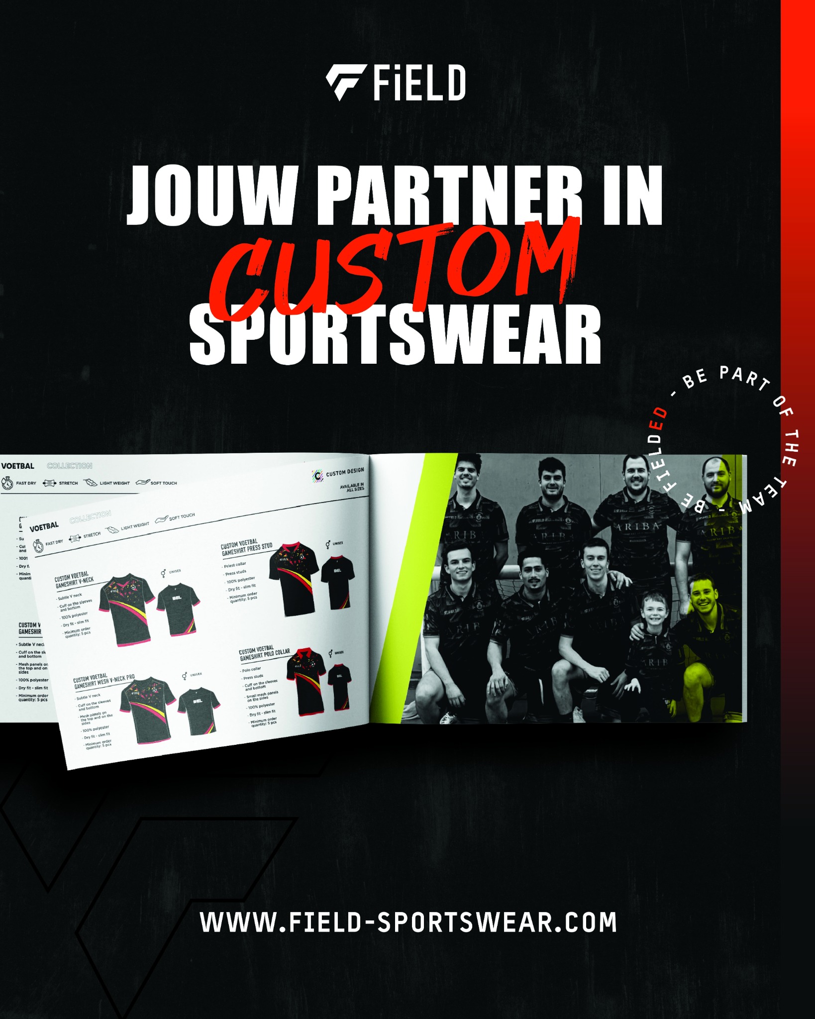 FIELD Custom Sportswear Facebook ad