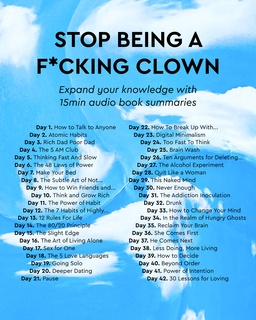 Blinkist Facebook ad: Stop Being Boring As F*ck With Blinkist, The App Apple…