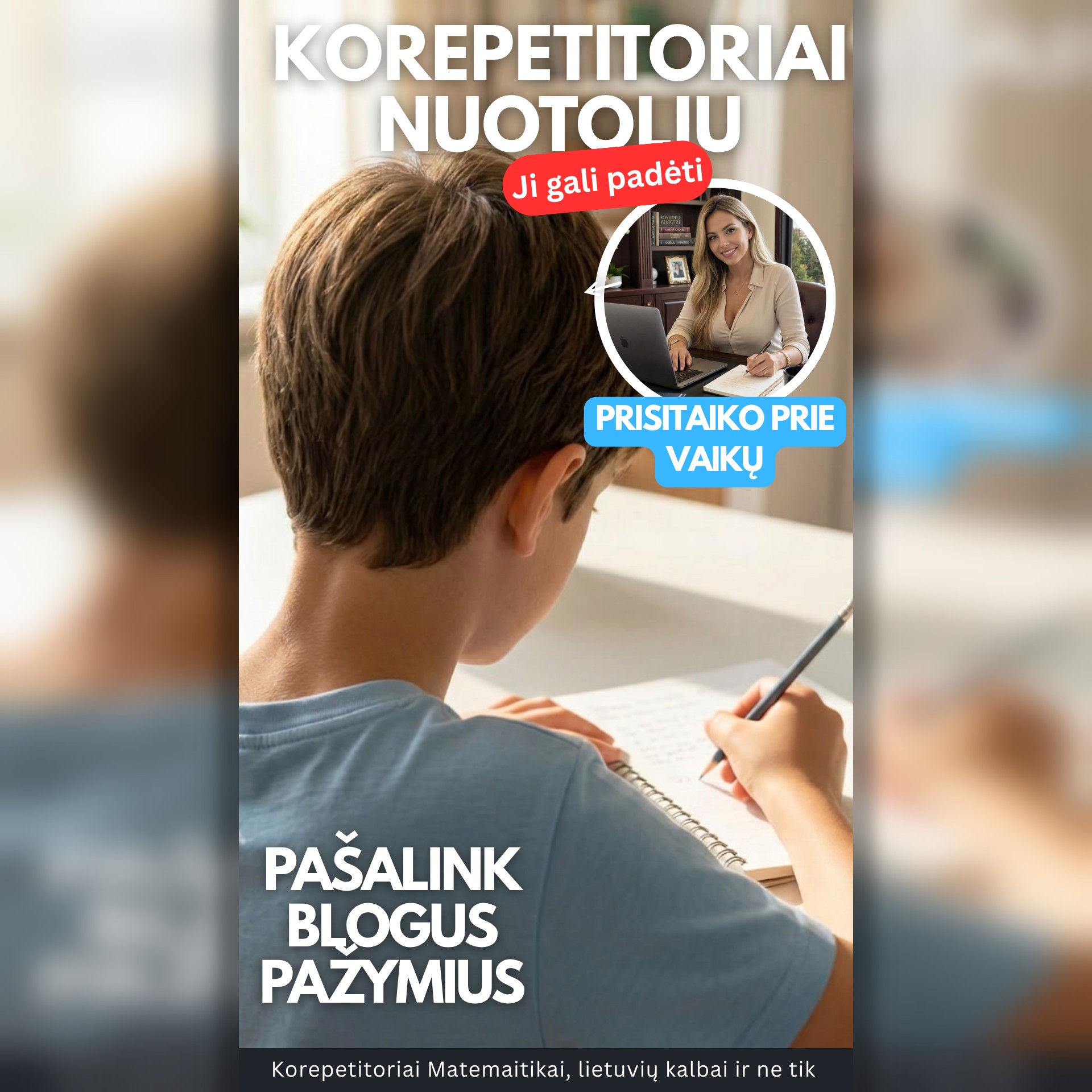 Korepetitoriai Išmok Facebook ad: Noriu