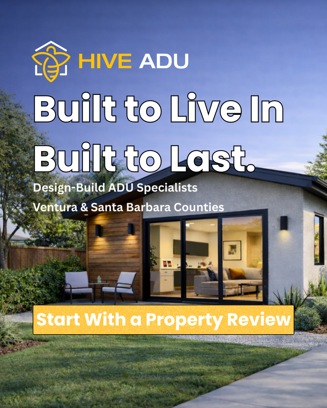 Hive ADU Facebook ad from Feb 2, 2026