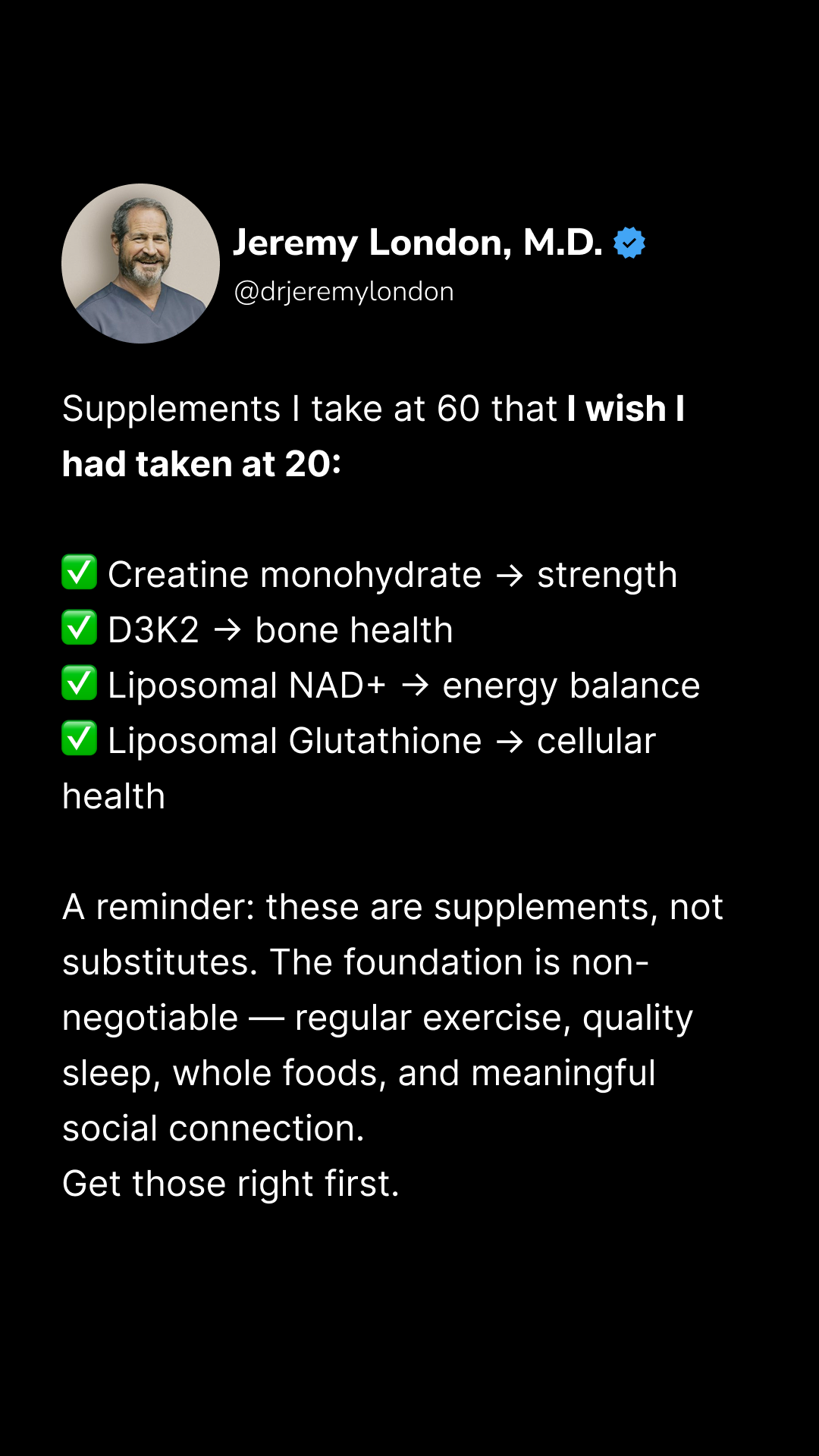 Dr. Jeremy London, MD Facebook ad