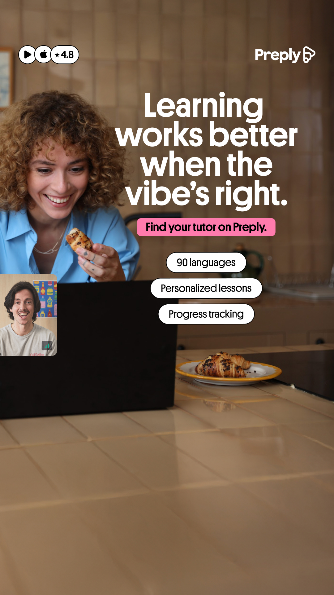 Preply Facebook ad