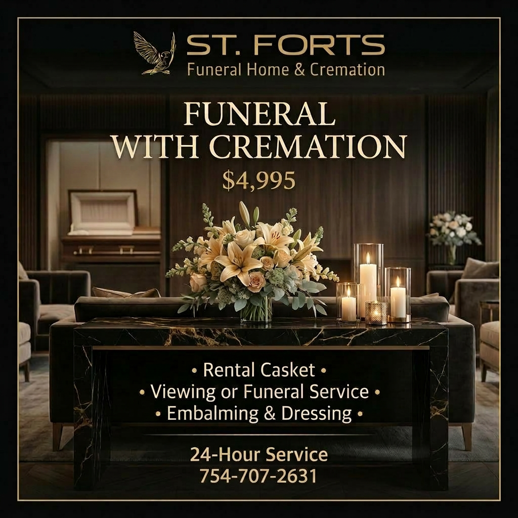 St. Fort's Funeral Home & Cremations Facebook ad: Honoring Your Loved One Shouldn’t Be a Financial…