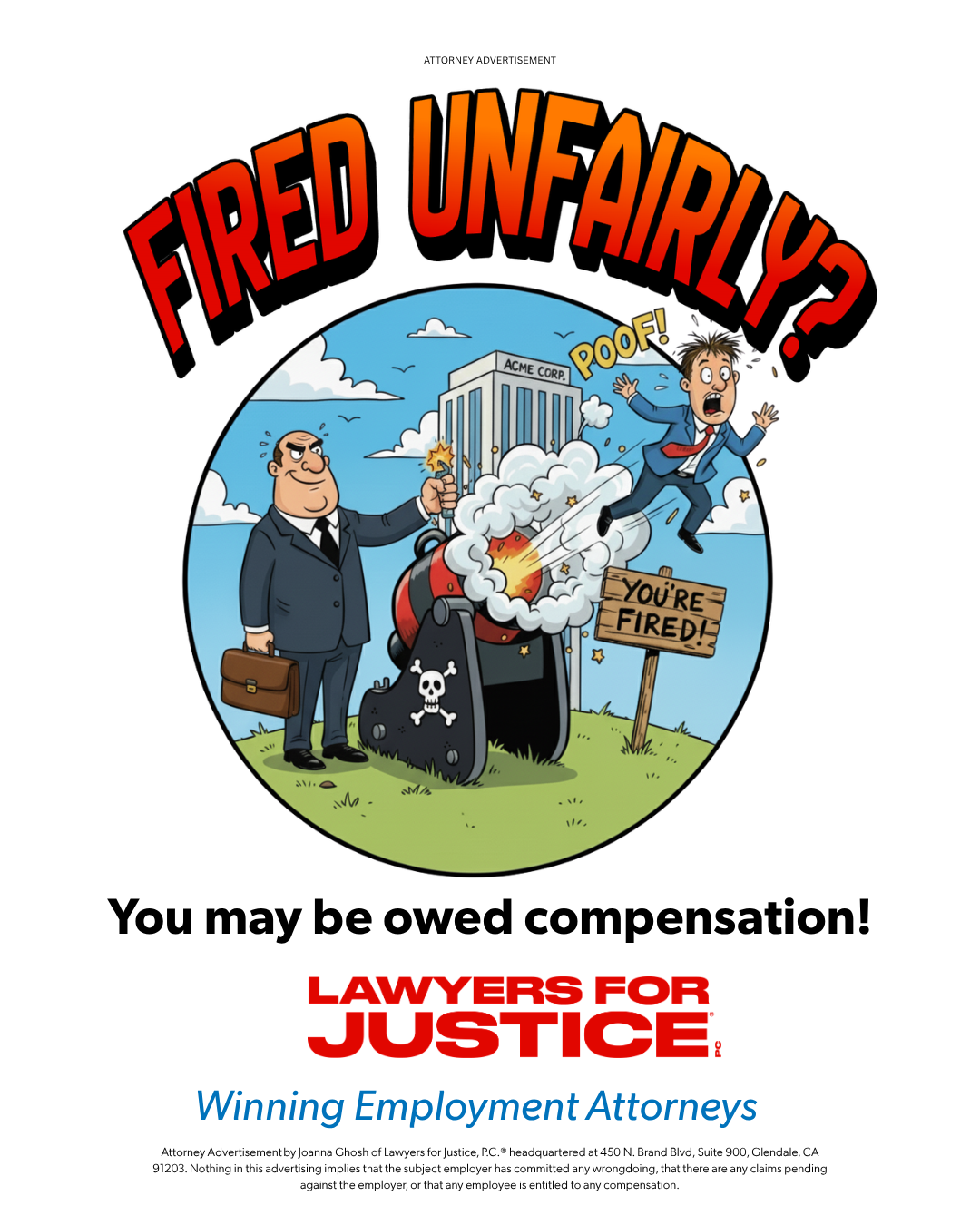 Lawyers for Justice, PC Facebook ad