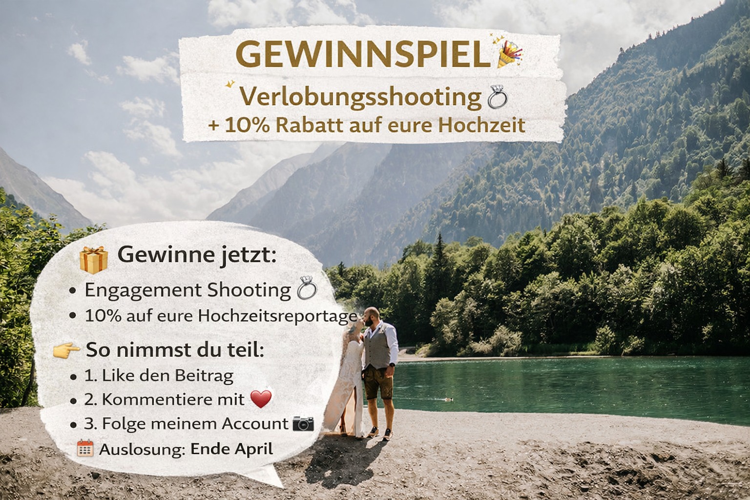 Volgergrafie Facebook ad: Hochzeitsfotografie