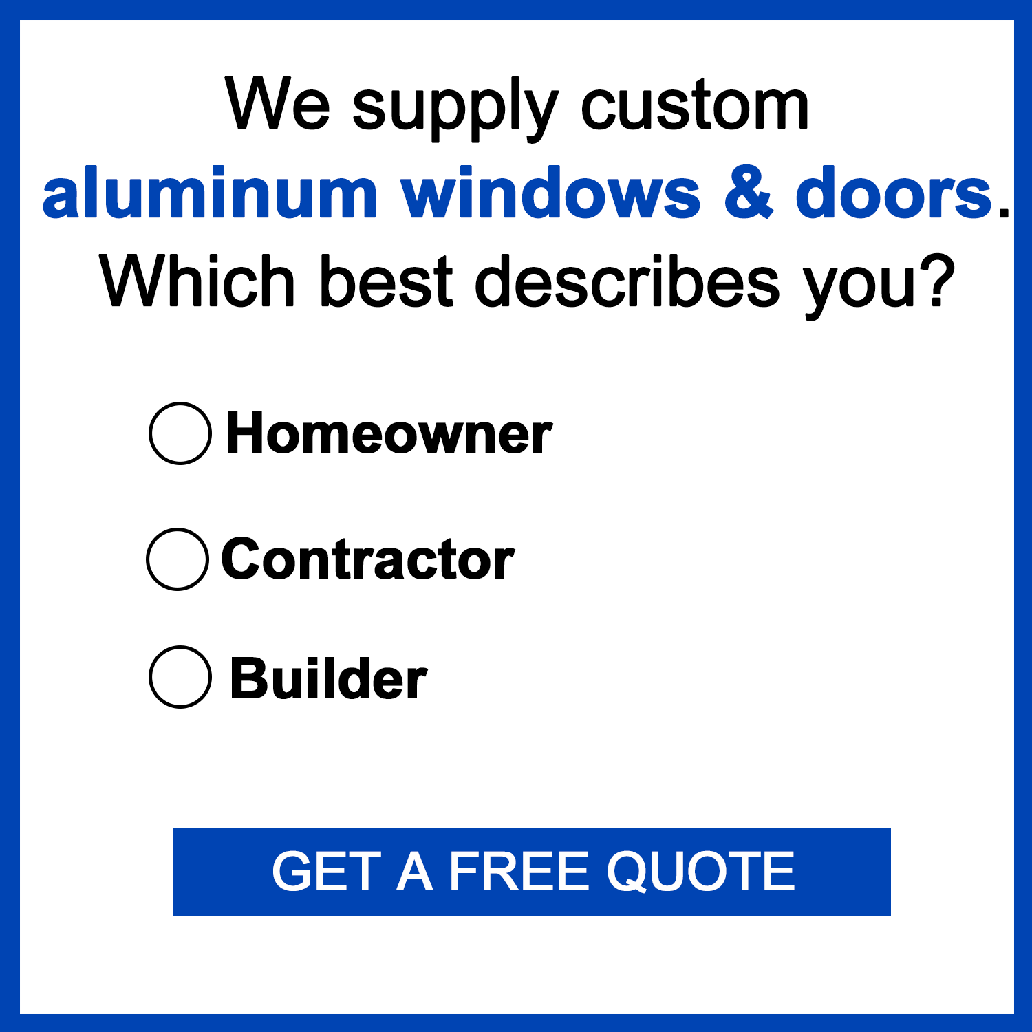 XIYA Windows & Doors Facebook ad